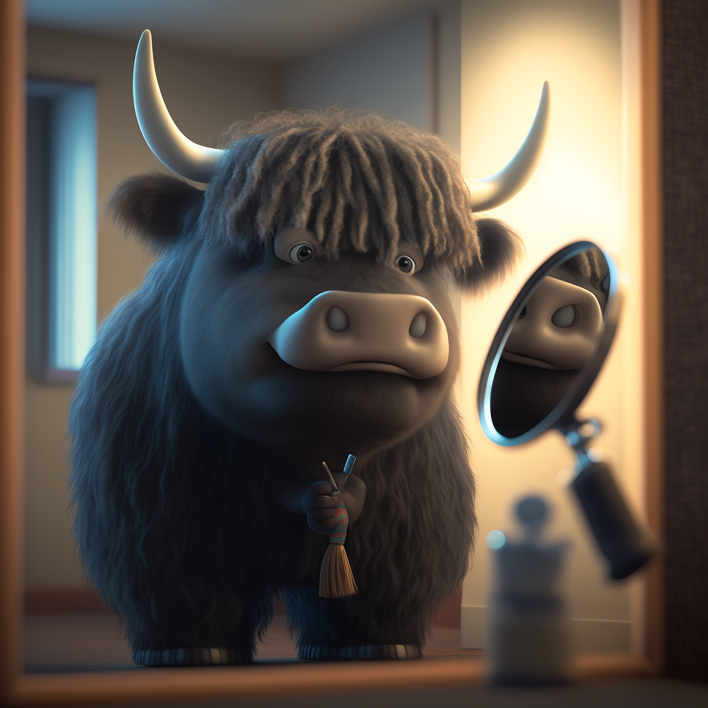 jzb_a_yak_looking_into_the_mirror_ready_to_shave_pixar_cartoon__5ce824c2-6540-4f03-98b3-e139b1f3dc87