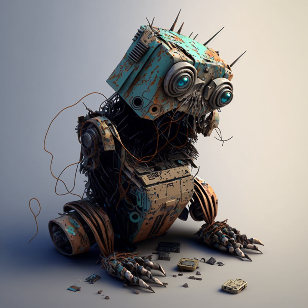 Junker robot drawn by AI